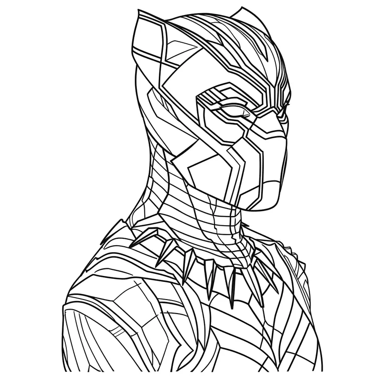 Desenho do Pantera Negra para colorir