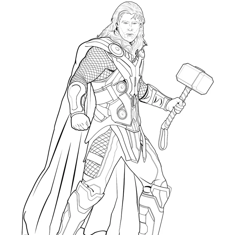 Desenho do Thor para colorir