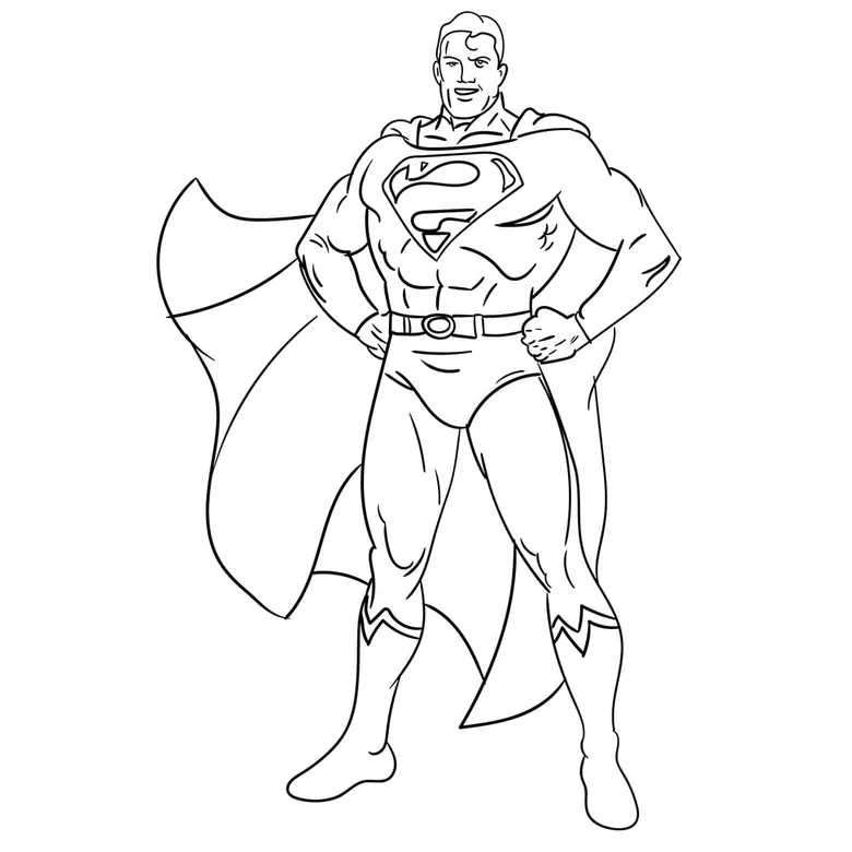 Desenho do Superman para colorir