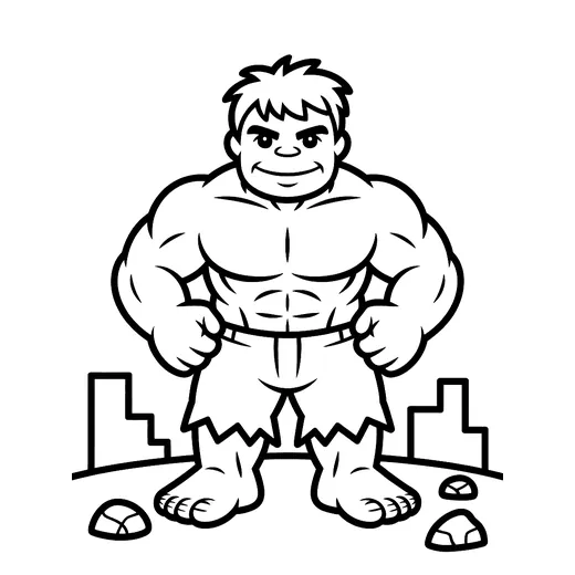 Desenho do Hulk para colorir