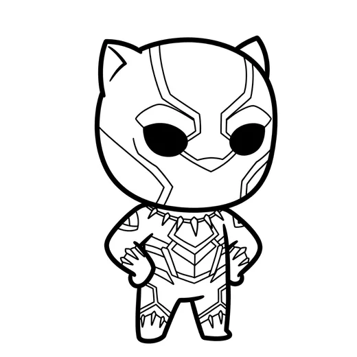Desenho do Pantera Negra para colorir